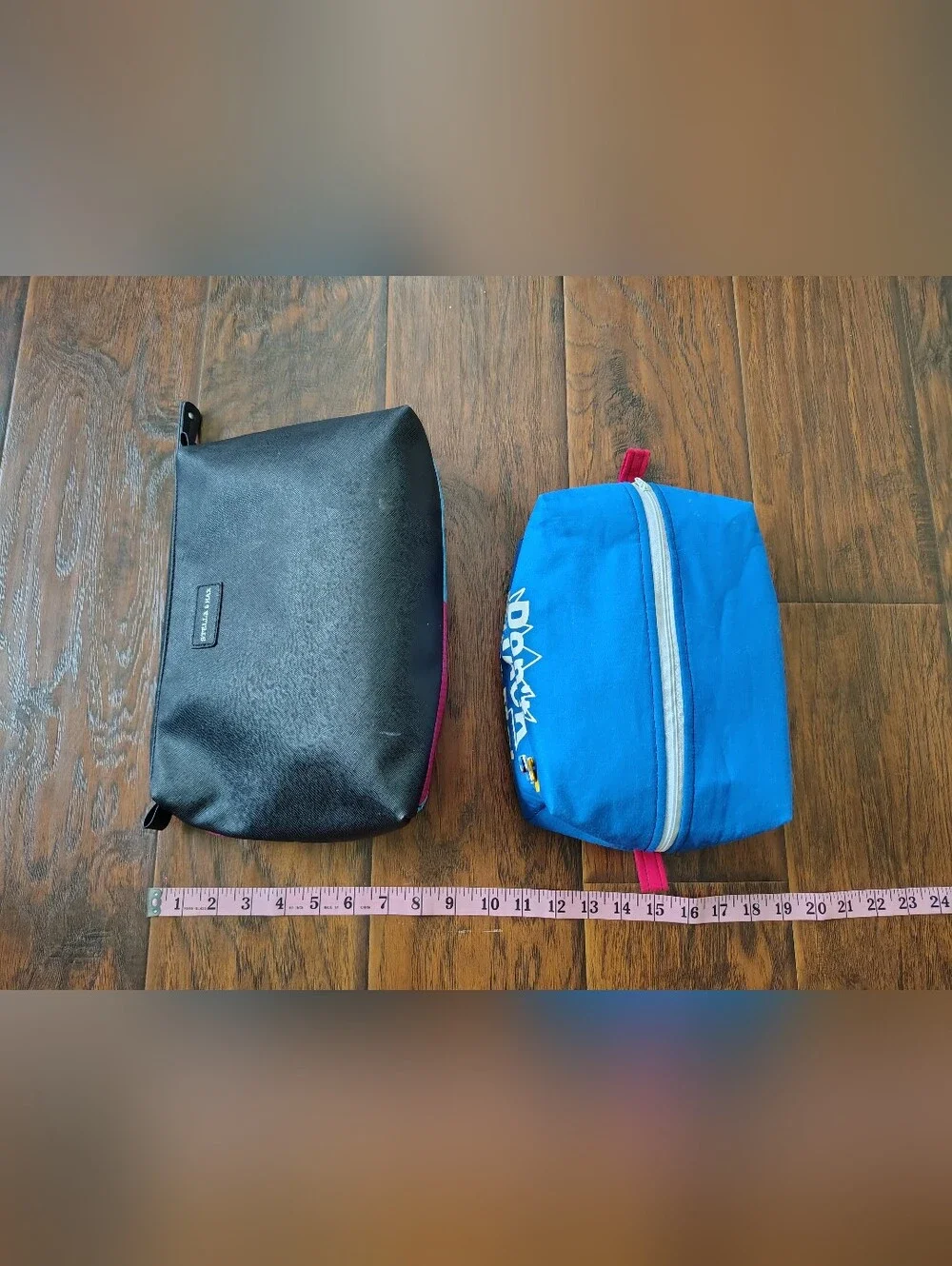 Handmade Donald Duck large blue zipper bag And Kiss Me Cosmetics Bag
